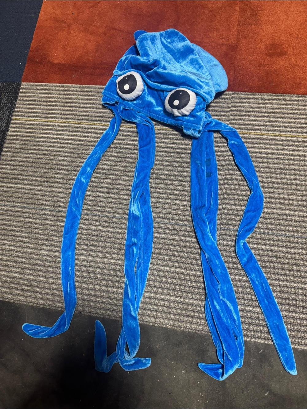 Blue Plush Squid Kids Costume Hat with Tentacles